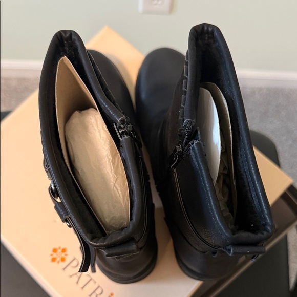 Spring Step Black Combat Boots - Picture 6 of 8